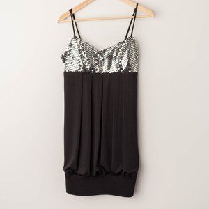 Miss Bison | Spaghetti Strap Black Dress | L